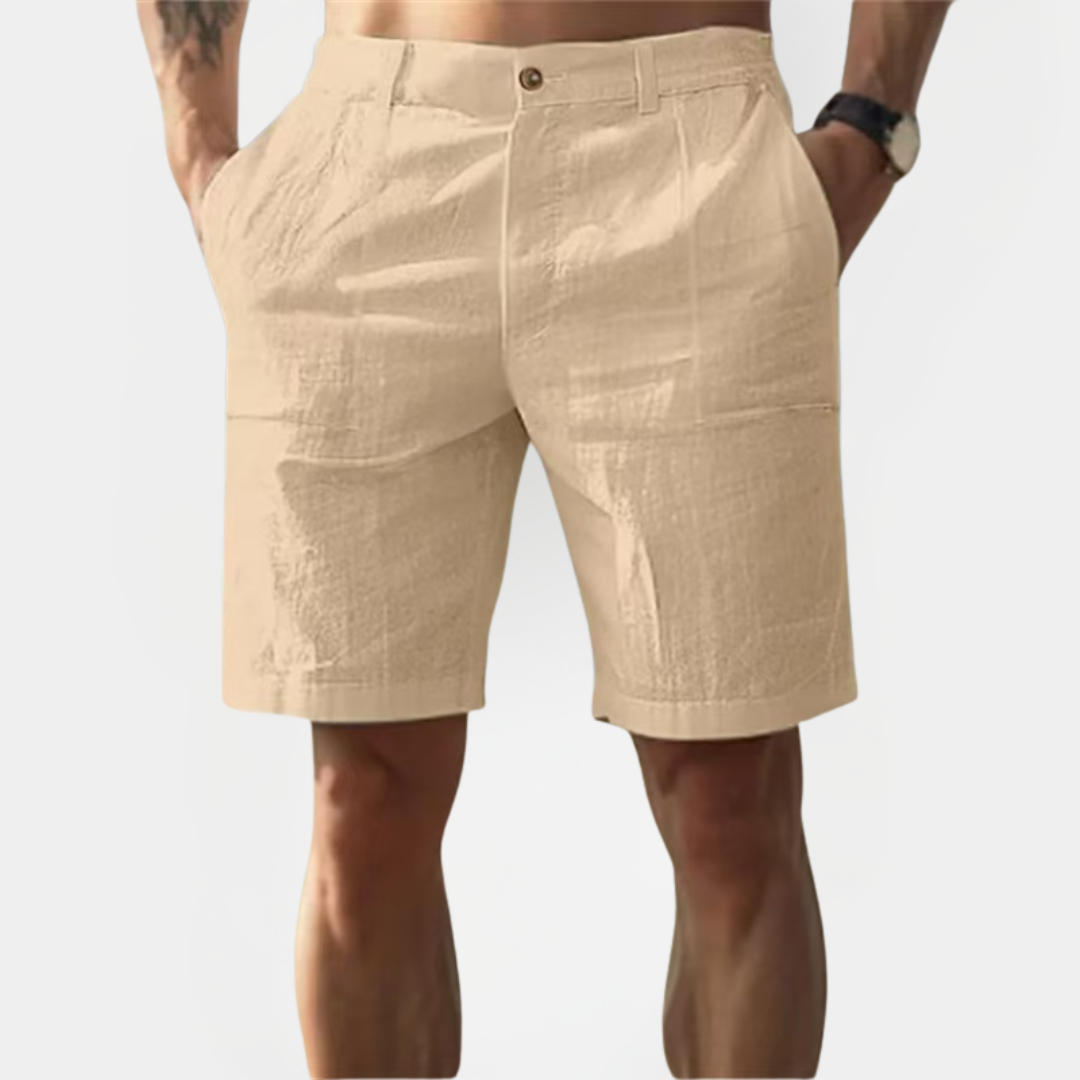 Tristan | Cotton Linen Chino Shorts