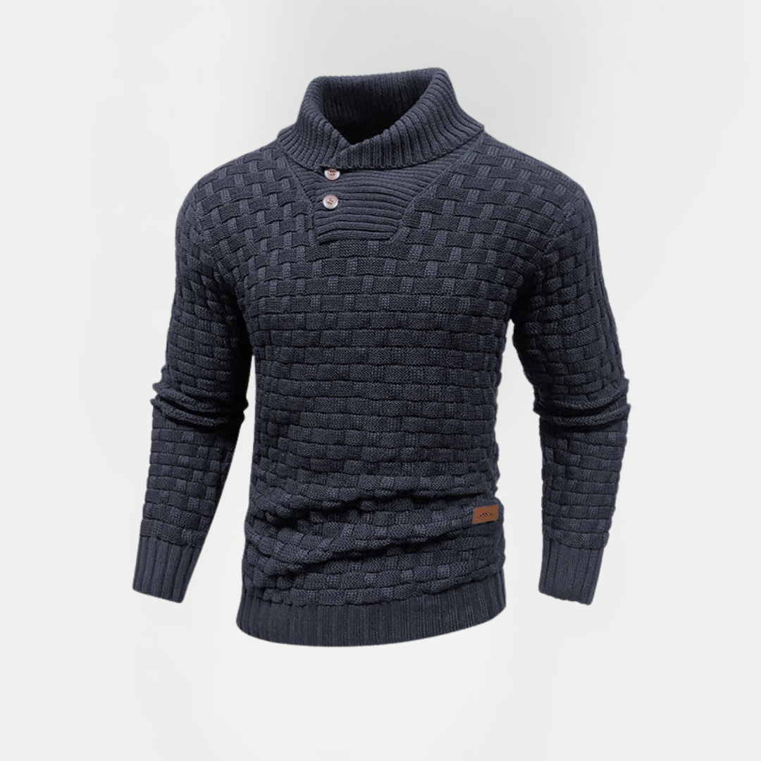 Dominic | High Collar Knit Sweater