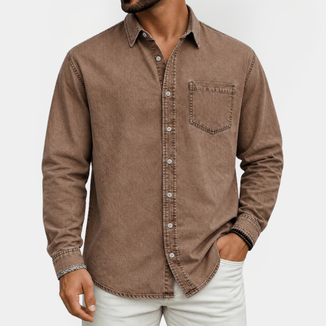 Caleb | Textured Long Sleeve Shirt