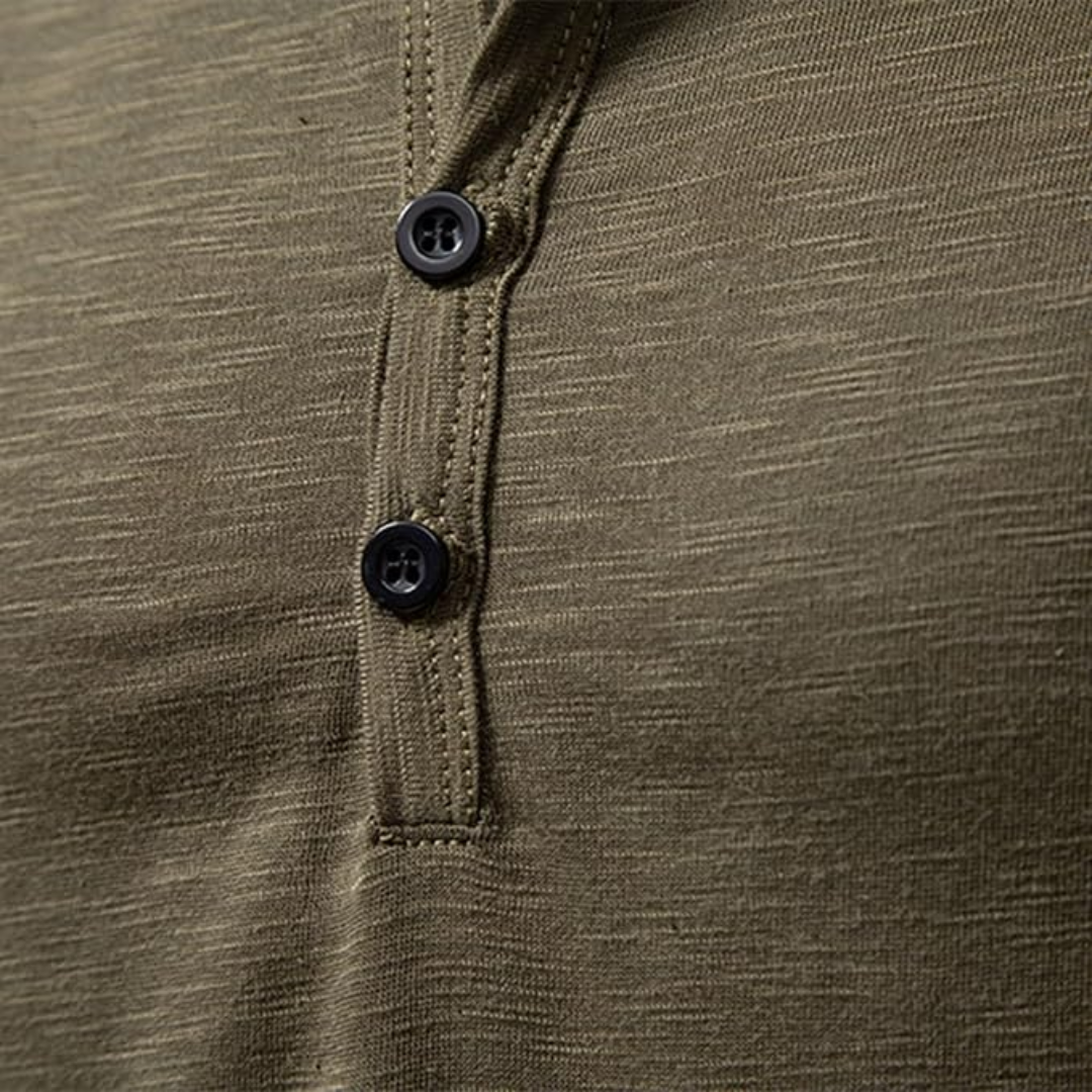 Spencer | Long Sleeve Henley Shirt