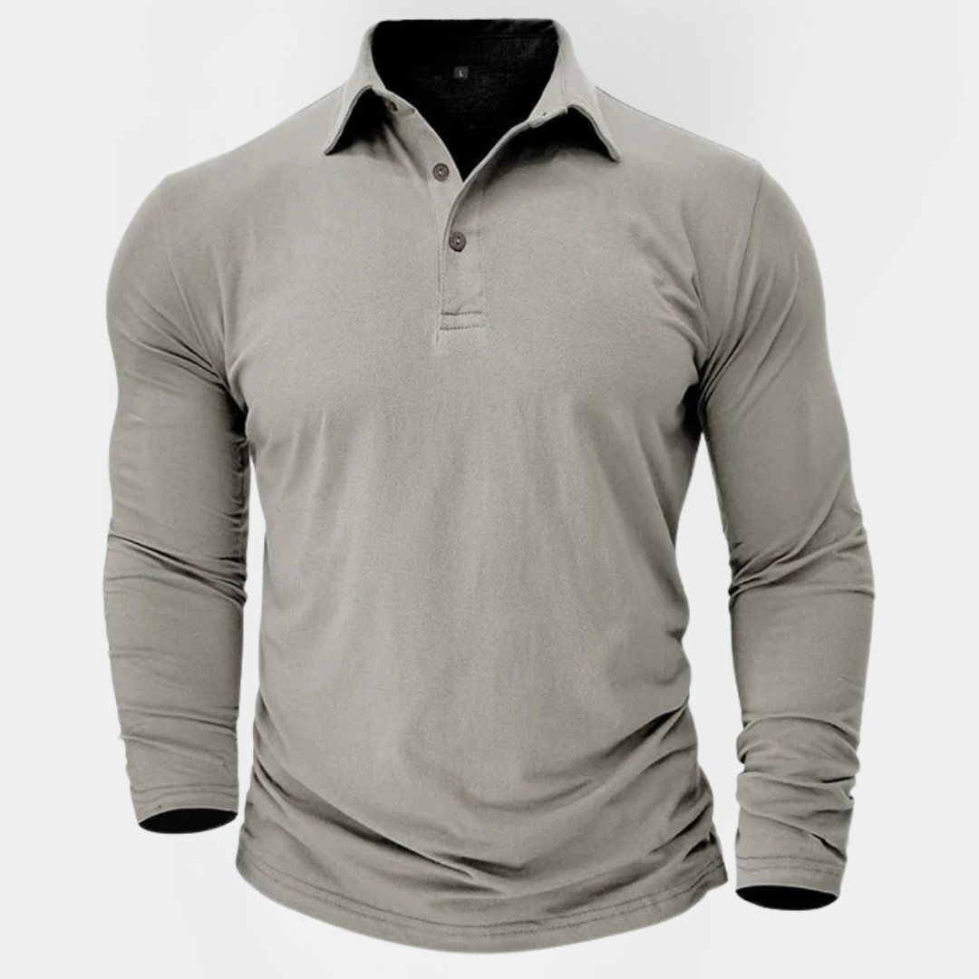 Callum | Cotton Long Sleeve Polo