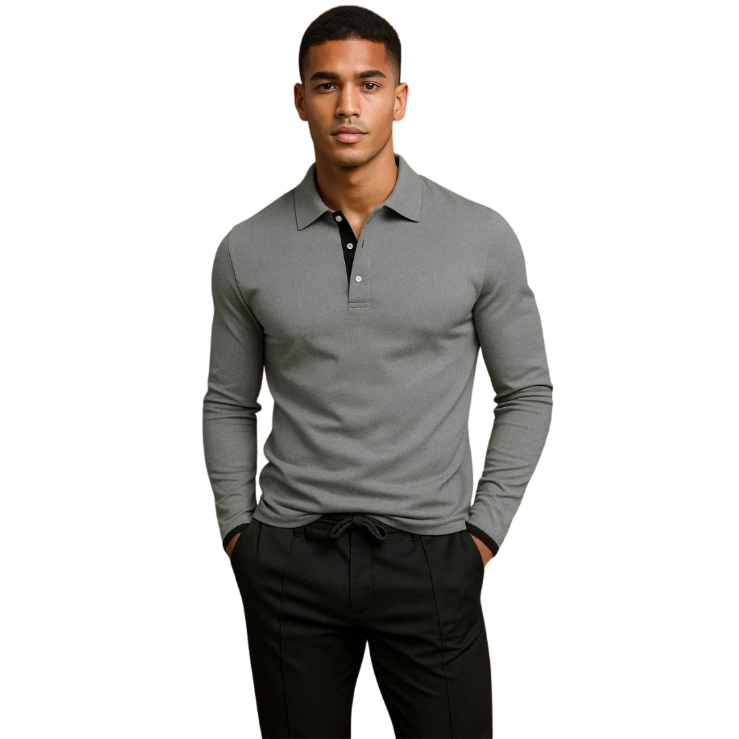 Hudson | Classic Long Sleeve Polo Shirt