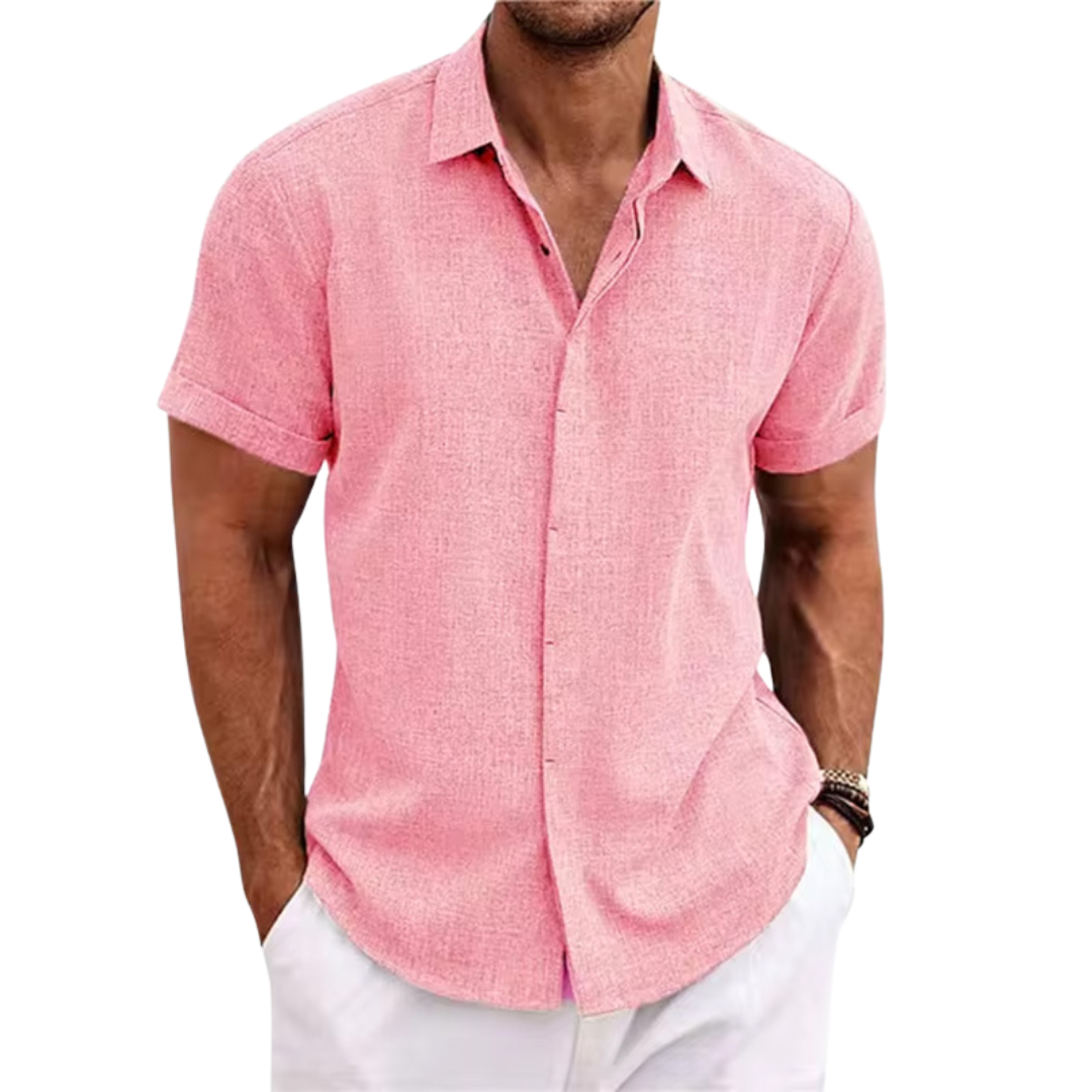 Mason | Linen Blend Short Sleeve Shirt