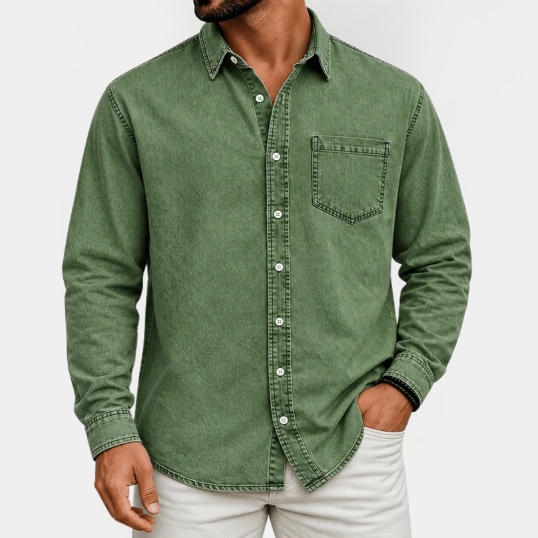 Caleb | Textured Long Sleeve Shirt