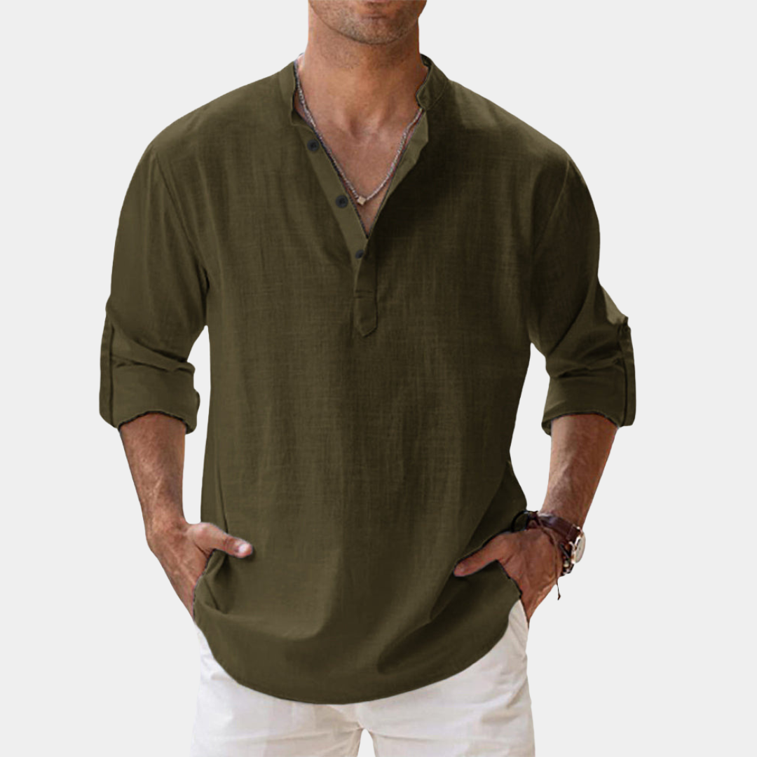 Oliver | Cotton Grandad Shirt