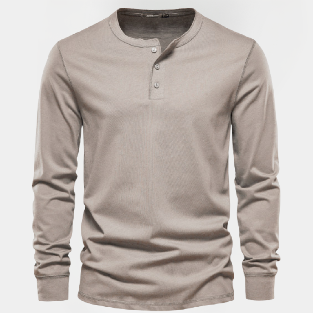 Adrian | Cotton Long Sleeve Henley