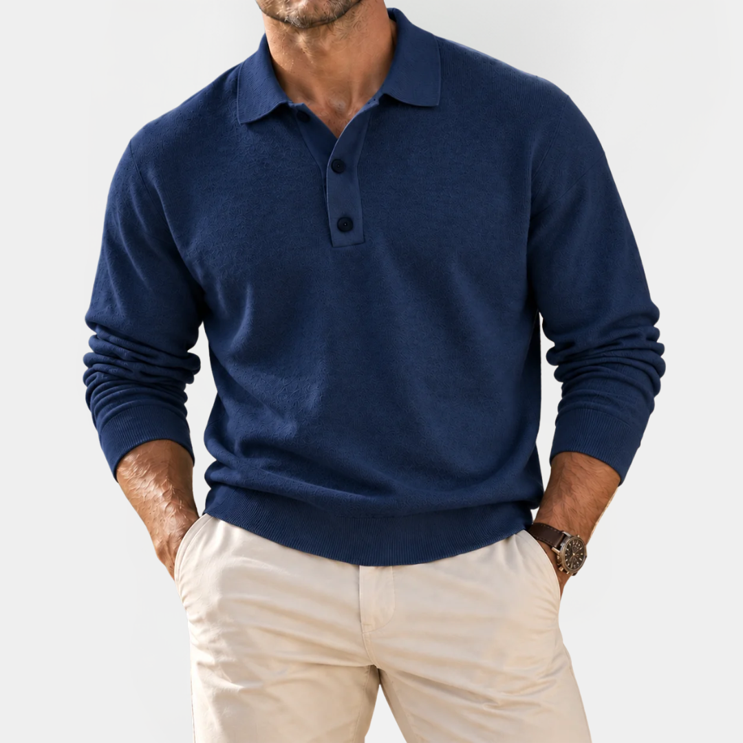 Cedric | Classic Long Sleeve Polo Shirt