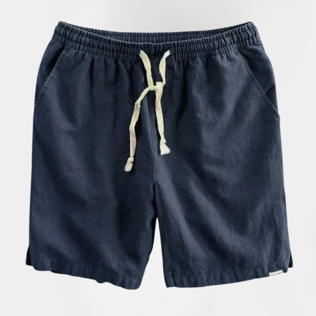 Theo | Cotton Blend Drawstring Shorts