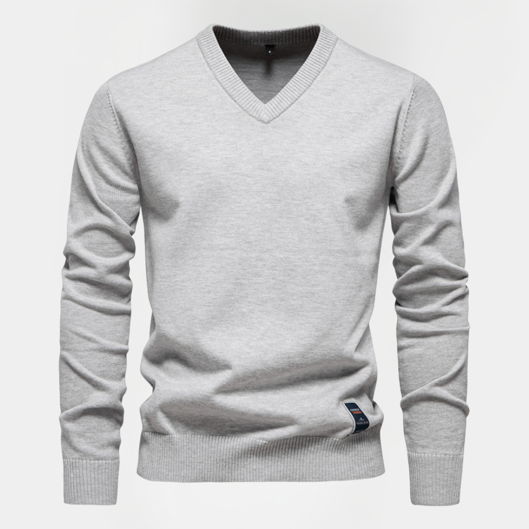 Russell | Cotton V-Neck Sweater