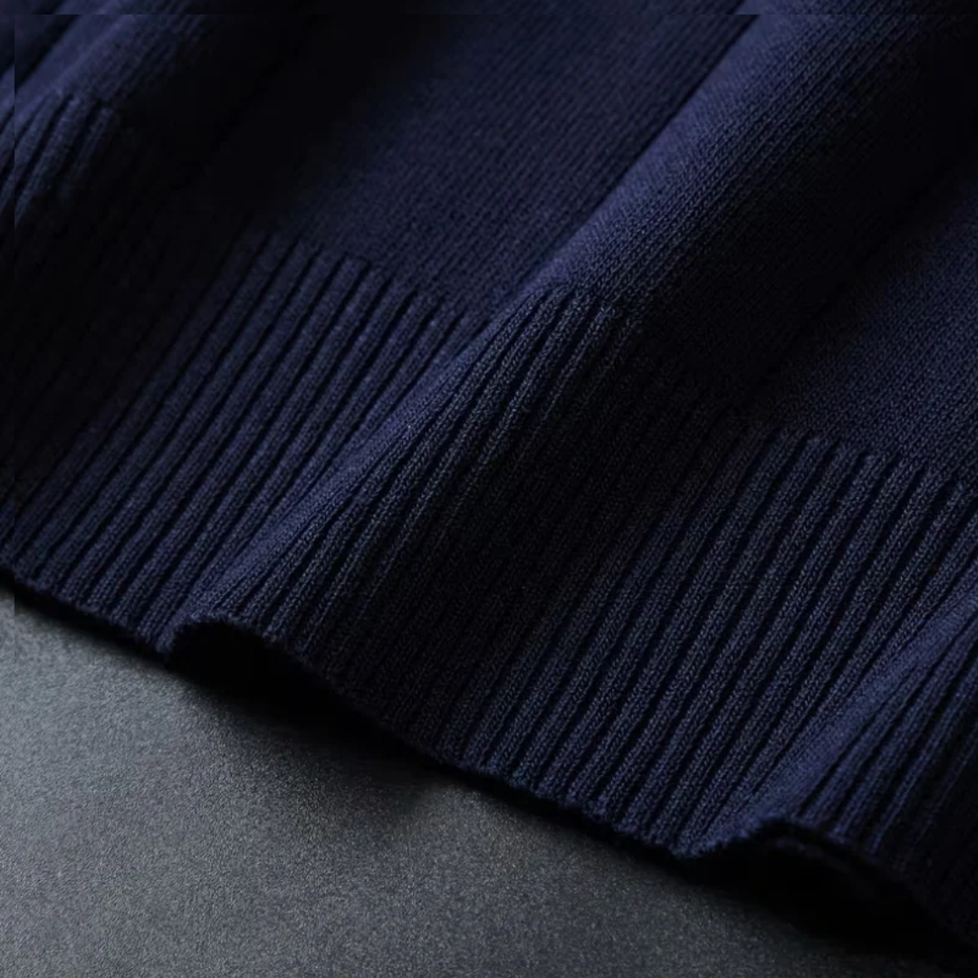 Sterling | Textured Zip Polo Shirt