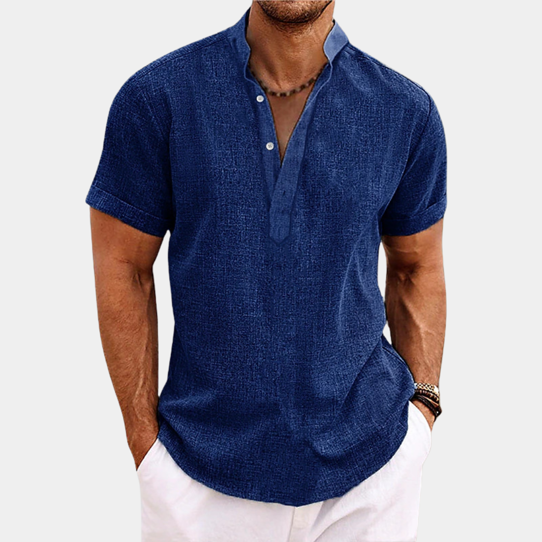 Owen | Bamboo Cotton Henley Shirt