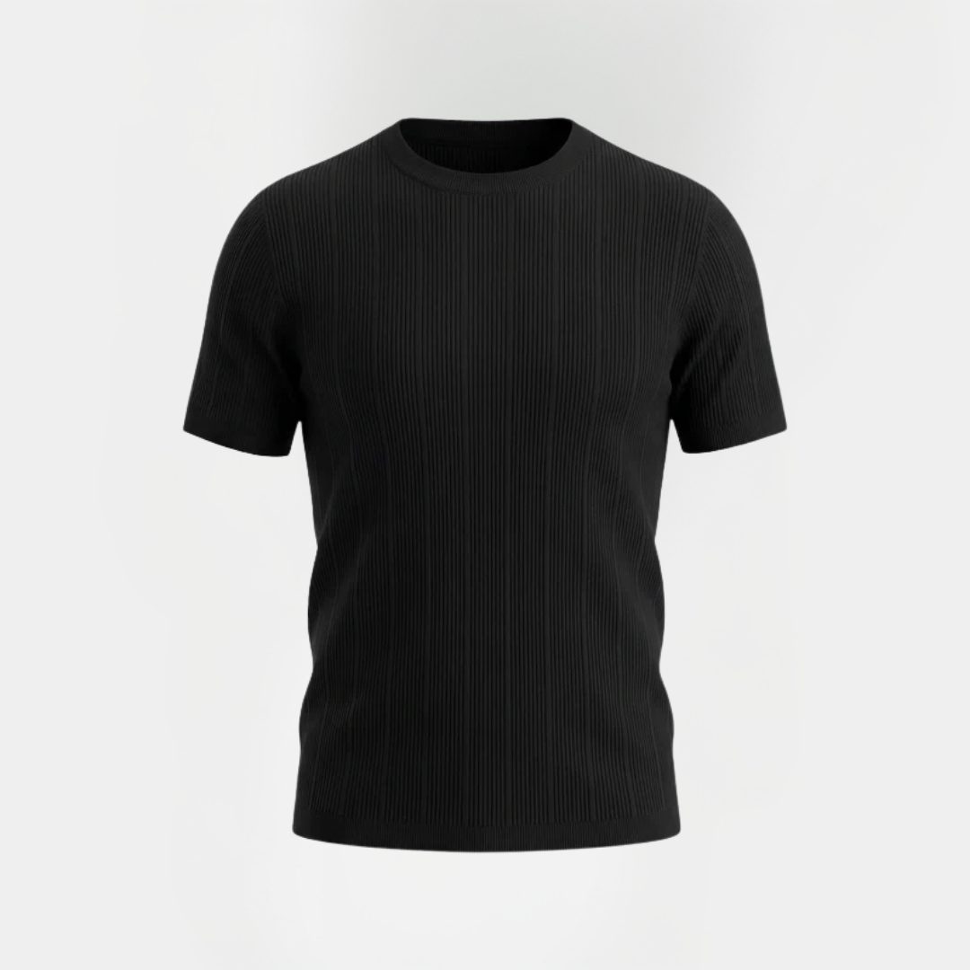 Asher | Ribbed Crew Neck T-Shirt