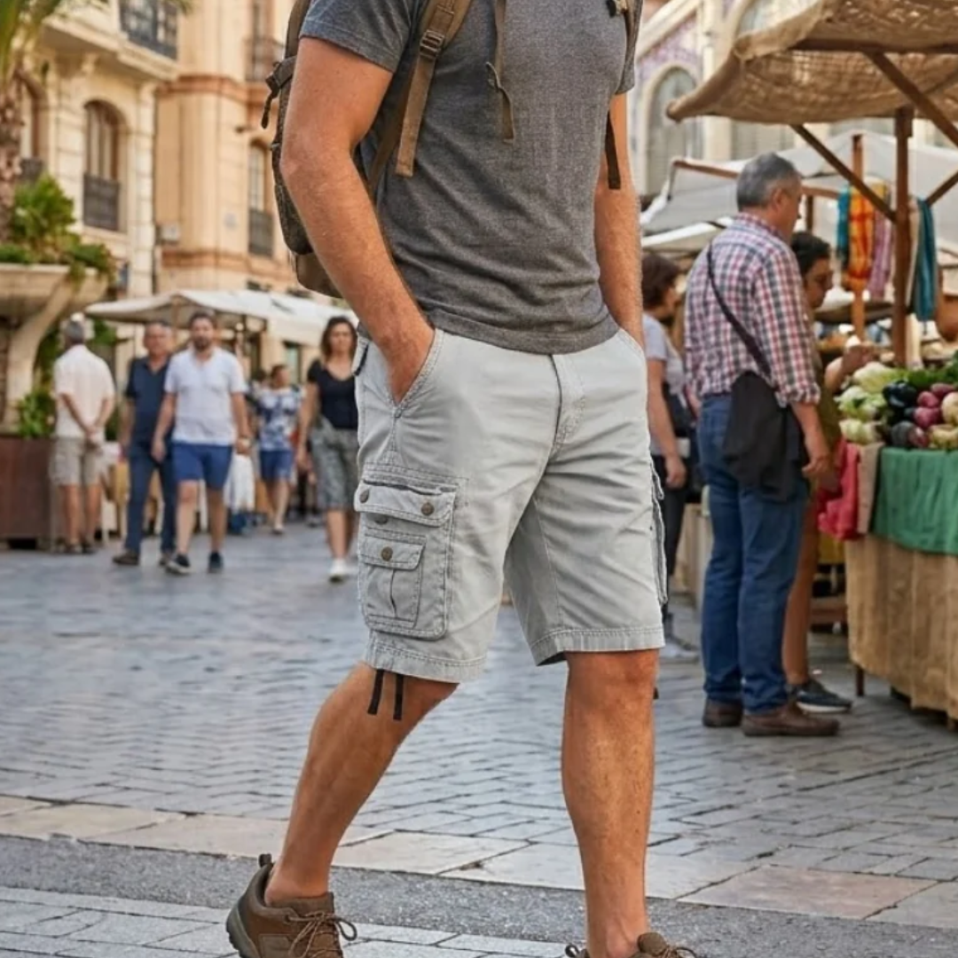 Ronan | Cotton Cargo Shorts