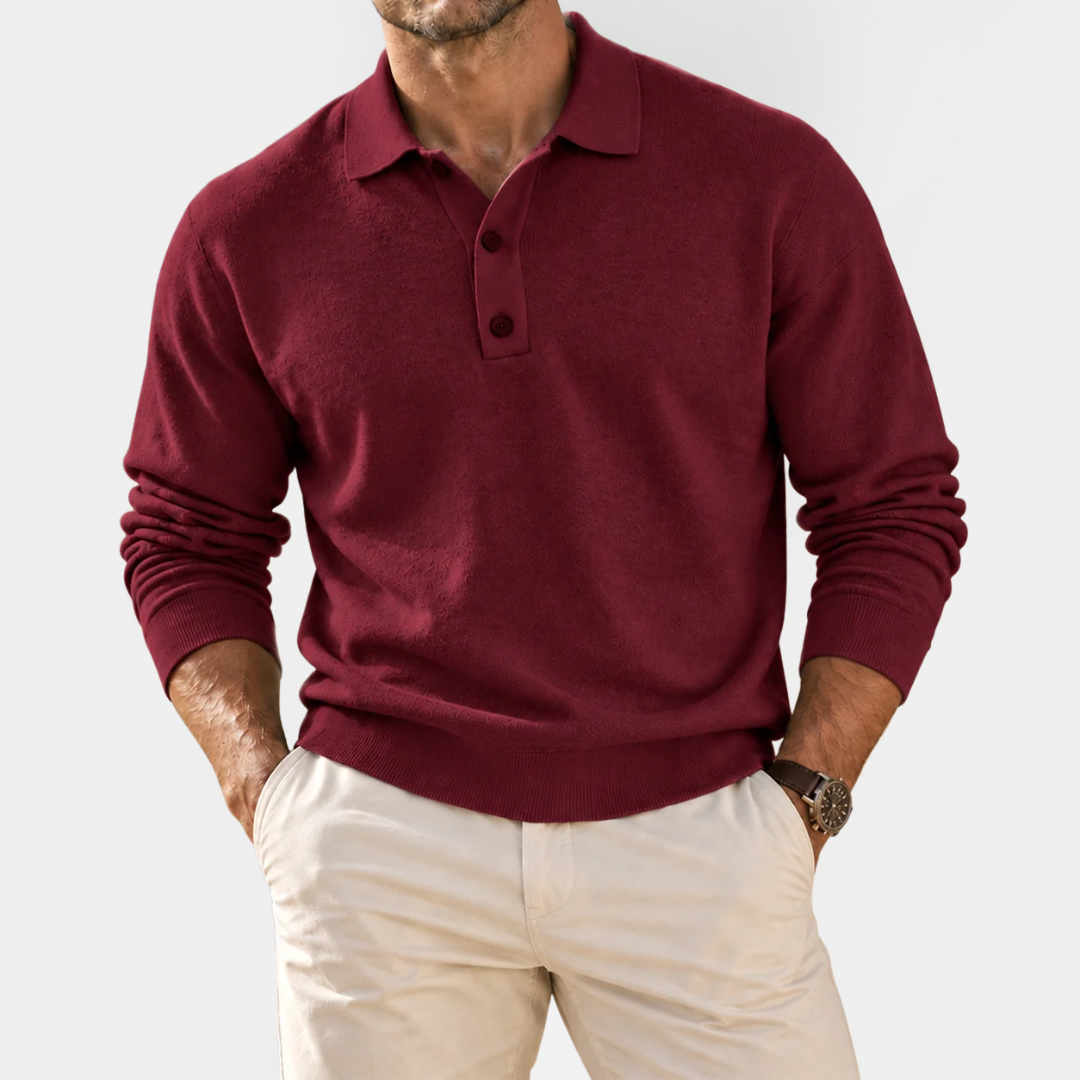 Cedric | Classic Long Sleeve Polo Shirt