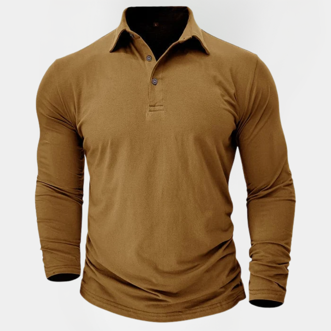 Callum | Cotton Long Sleeve Polo