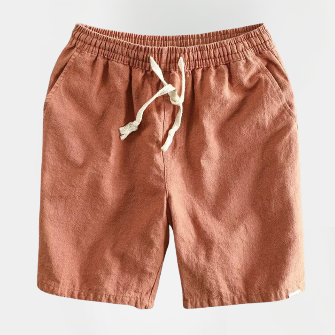 Theo | Cotton Blend Drawstring Shorts