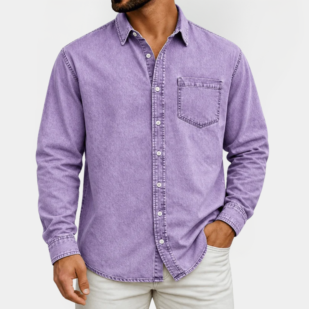 Caleb | Textured Long Sleeve Shirt